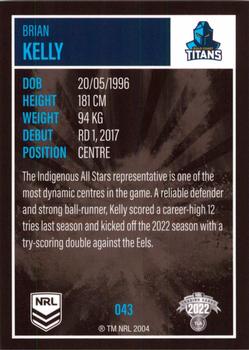 2022 NRL Elite #043 Brian Kelly Back